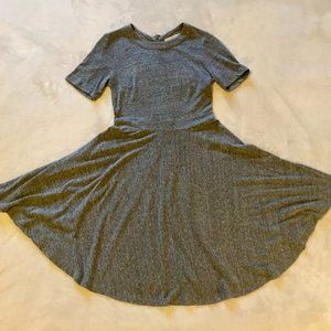 Loft 4 Petites Gray Full Skirt Dress